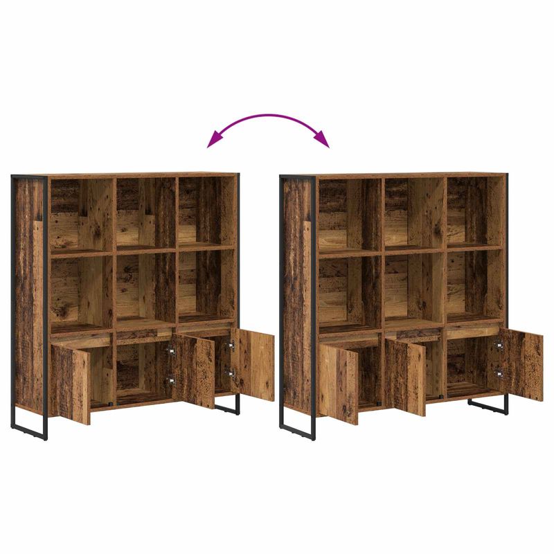 Casa si Gradina - Mobilier - Biblioteci si rafturi - Biblioteci - Dulap pentru carti 2 pcs Lemn Vechi 99,5 x 30 x 108,5 cm - Infinity.ro