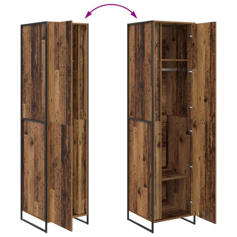 Casa si Gradina - Mobilier - Dulapuri si sifoniere - Dulapuri - Dressing cu usa 2 pcs Lemn Vechi 50 x 50 x 200 cm Lemn compozit - Infinity.ro