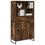 Casa si Gradina - Mobilier - Comode si corpuri - Corpuri bucatarie - Bufet 2 pcs Stejar fumuriu 81 x 36 x 150.5 cm Lemn compozit - Infinity.ro