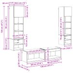 Casa si Gradina - Mobilier - Seturi de mobilier - Seturi living - Unitate TV de Perete Pe perete 6 pcs Lemn Vechi Lemn compozit - Infinity.ro