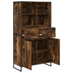 Casa si Gradina - Mobilier - Comode si corpuri - Corpuri bucatarie - Bufet 2 pcs Stejar fumuriu 81 x 36 x 150.5 cm Lemn compozit - Infinity.ro