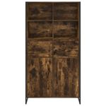 Casa si Gradina - Mobilier - Comode si corpuri - Corpuri bucatarie - Bufet 2 pcs Stejar fumuriu 81 x 36 x 150.5 cm Lemn compozit - Infinity.ro