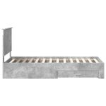 Casa si Gradina - Mobilier - Paturi si accesorii - Paturi - Cadru de pat Gri beton si argintiu 75 x 190 cm Lemn compozit - Infinity.ro