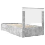 Casa si Gradina - Mobilier - Paturi si accesorii - Paturi - Cadru de pat Gri beton si argintiu 75 x 190 cm Lemn compozit - Infinity.ro