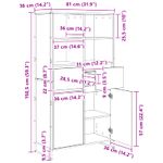 Casa si Gradina - Mobilier - Comode si corpuri - Corpuri bucatarie - Bufet 2 pcs Stejar fumuriu 81 x 36 x 150.5 cm Lemn compozit - Infinity.ro