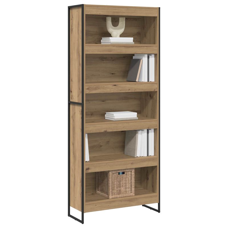 Casa si Gradina - Mobilier - Biblioteci si rafturi - Biblioteci - Dulap pentru carti 2 pcs Stejar artizanal 80 x 30 x 155 cm - Infinity.ro