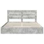 Casa si Gradina - Mobilier - Paturi si accesorii - Paturi - Pat cu storage Gri din beton 200 x 200 cm Lemn compozit - Infinity.ro