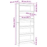 Casa si Gradina - Mobilier - Biblioteci si rafturi - Biblioteci - Dulap pentru carti 2 pcs Stejar artizanal 80 x 30 x 155 cm - Infinity.ro
