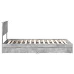 Casa si Gradina - Mobilier - Paturi si accesorii - Paturi - Pat cu storage Gri din beton 100 x 200 cm Lemn compozit - Infinity.ro