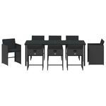 Casa si Gradina - Gradina si terasa - Mobilier exterior - Scaune si sezlonguri gradina - Set de masa pentru gradina 9 pcs Negru poliratan - Infinity.ro