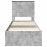 Casa si Gradina - Mobilier - Paturi si accesorii - Paturi - Cadru de pat Gri beton si argintiu 75 x 190 cm Lemn compozit - Infinity.ro