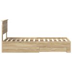 Casa si Gradina - Mobilier - Paturi si accesorii - Paturi - Cadru de pat Sonoma si argintiu 75 x 190 cm Lemn compozit - Infinity.ro