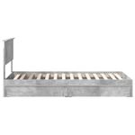 Casa si Gradina - Mobilier - Paturi si accesorii - Paturi - Pat cu storage Gri din beton 90 x 190 cm Lemn compozit - Infinity.ro