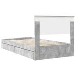 Casa si Gradina - Mobilier - Paturi si accesorii - Paturi - Pat cu storage Gri din beton 100 x 200 cm Lemn compozit - Infinity.ro
