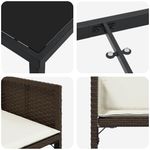Casa si Gradina - Gradina si terasa - Mobilier exterior - Scaune si sezlonguri gradina - Set de masa pentru gradina 9 pcs Maro poliratan - Infinity.ro
