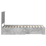 Casa si Gradina - Mobilier - Paturi si accesorii - Paturi - Cadru de pat Gri beton si argintiu 75 x 190 cm Lemn compozit - Infinity.ro
