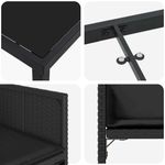 Casa si Gradina - Gradina si terasa - Mobilier exterior - Scaune si sezlonguri gradina - Set de masa pentru gradina 9 pcs Negru poliratan - Infinity.ro