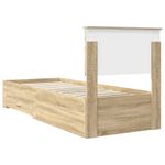 Casa si Gradina - Mobilier - Paturi si accesorii - Paturi - Cadru de pat Sonoma si argintiu 75 x 190 cm Lemn compozit - Infinity.ro