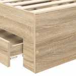 Casa si Gradina - Mobilier - Paturi si accesorii - Paturi - Cadru de pat Sonoma si argintiu 75 x 190 cm Lemn compozit - Infinity.ro