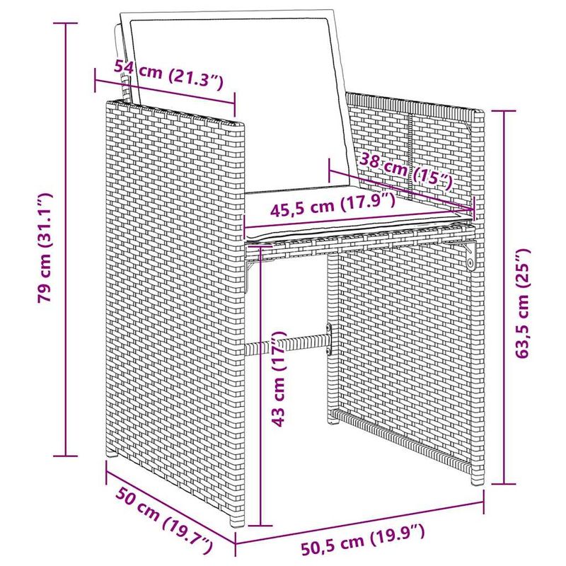 Casa si Gradina - Gradina si terasa - Mobilier exterior - Scaune si sezlonguri gradina - Set de masa pentru gradina 9 pcs Negru poliratan - Infinity.ro