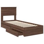 Casa si Gradina - Mobilier - Paturi si accesorii - Paturi - Pat cu storage Stejar inchis 75 x 190 cm Lemn compozit - Infinity.ro