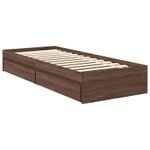 Casa si Gradina - Mobilier - Paturi si accesorii - Paturi - Pat cu storage Stejar inchis 75 x 190 cm Lemn compozit - Infinity.ro