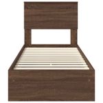 Casa si Gradina - Mobilier - Paturi si accesorii - Paturi - Pat cu storage Stejar inchis 75 x 190 cm Lemn compozit - Infinity.ro