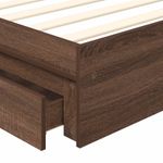 Casa si Gradina - Mobilier - Paturi si accesorii - Paturi - Pat cu storage Stejar inchis 75 x 190 cm Lemn compozit - Infinity.ro