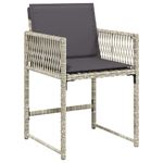 Casa si Gradina - Gradina si terasa - Mobilier exterior - Scaune si sezlonguri gradina - Set de masa pentru gradina 9 pcs Gri deschis poliratan - Infinity.ro