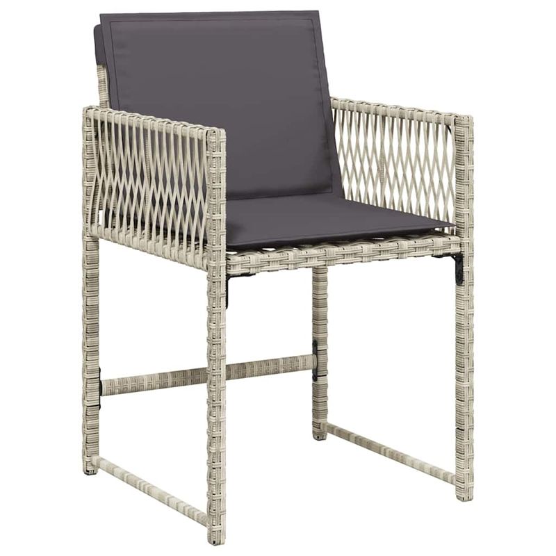 Casa si Gradina - Gradina si terasa - Mobilier exterior - Scaune si sezlonguri gradina - Set de masa pentru gradina 9 pcs Gri deschis poliratan - Infinity.ro
