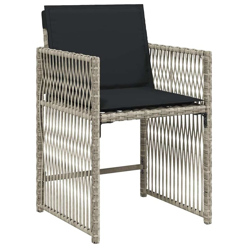 Casa si Gradina - Gradina si terasa - Mobilier exterior - Scaune si sezlonguri gradina - Set de masa pentru gradina 9 pcs Gri deschis poliratan - Infinity.ro