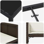 Casa si Gradina - Gradina si terasa - Mobilier exterior - Scaune si sezlonguri gradina - Set de masa pentru gradina 9 pcs Maro poliratan - Infinity.ro
