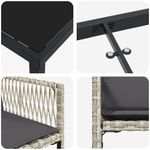 Casa si Gradina - Gradina si terasa - Mobilier exterior - Scaune si sezlonguri gradina - Set de masa pentru gradina 9 pcs Gri deschis poliratan - Infinity.ro