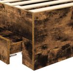 Casa si Gradina - Mobilier - Paturi si accesorii - Paturi - Cadru de pat cu sertar Stejar afumat si argintiu 75 x 190 cm - Infinity.ro