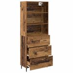 Casa si Gradina - Mobilier - Comode si corpuri - Comode - Bufet cu sertar 2 pcs Lemn Vechi Lemn Stratificat si Sticla - Infinity.ro