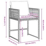 Casa si Gradina - Gradina si terasa - Mobilier exterior - Scaune si sezlonguri gradina - Set de masa pentru gradina 9 pcs Gri deschis poliratan - Infinity.ro