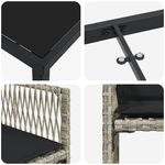 Casa si Gradina - Gradina si terasa - Mobilier exterior - Scaune si sezlonguri gradina - Set de masa pentru gradina 9 pcs Gri deschis poliratan - Infinity.ro