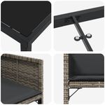 Casa si Gradina - Gradina si terasa - Mobilier exterior - Scaune si sezlonguri gradina - Set de masa pentru gradina 9 pcs Gri poliratan - Infinity.ro