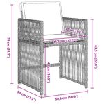 Casa si Gradina - Gradina si terasa - Mobilier exterior - Scaune si sezlonguri gradina - Set de masa pentru gradina 9 pcs Gri deschis poliratan - Infinity.ro
