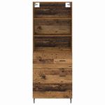 Casa si Gradina - Mobilier - Comode si corpuri - Comode - Bufet cu sertar 2 pcs Lemn Vechi Lemn Stratificat si Sticla - Infinity.ro