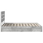 Casa si Gradina - Mobilier - Paturi si accesorii - Paturi - Pat cu storage Gri din beton 150 x 200 cm Lemn compozit - Infinity.ro