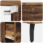 Casa si Gradina - Mobilier - Comode si corpuri - Comode - Bufet cu sertar 2 pcs Lemn Vechi Lemn Stratificat si Sticla - Infinity.ro