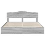Casa si Gradina - Mobilier - Paturi si accesorii - Paturi - Pat cu storage cu sertar Gri Sonoma 180 x 200 cm Lemn compozit - Infinity.ro