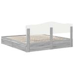 Casa si Gradina - Mobilier - Paturi si accesorii - Paturi - Pat cu storage cu sertar Gri Sonoma 180 x 200 cm Lemn compozit - Infinity.ro