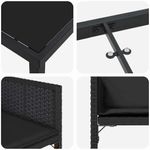 Casa si Gradina - Gradina si terasa - Mobilier exterior - Scaune si sezlonguri gradina - Set de masa pentru gradina 9 pcs Negru poliratan - Infinity.ro