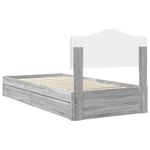 Casa si Gradina - Mobilier - Paturi si accesorii - Paturi - Pat cu storage cu sertar Gri Sonoma 100 x 200 cm Lemn compozit - Infinity.ro
