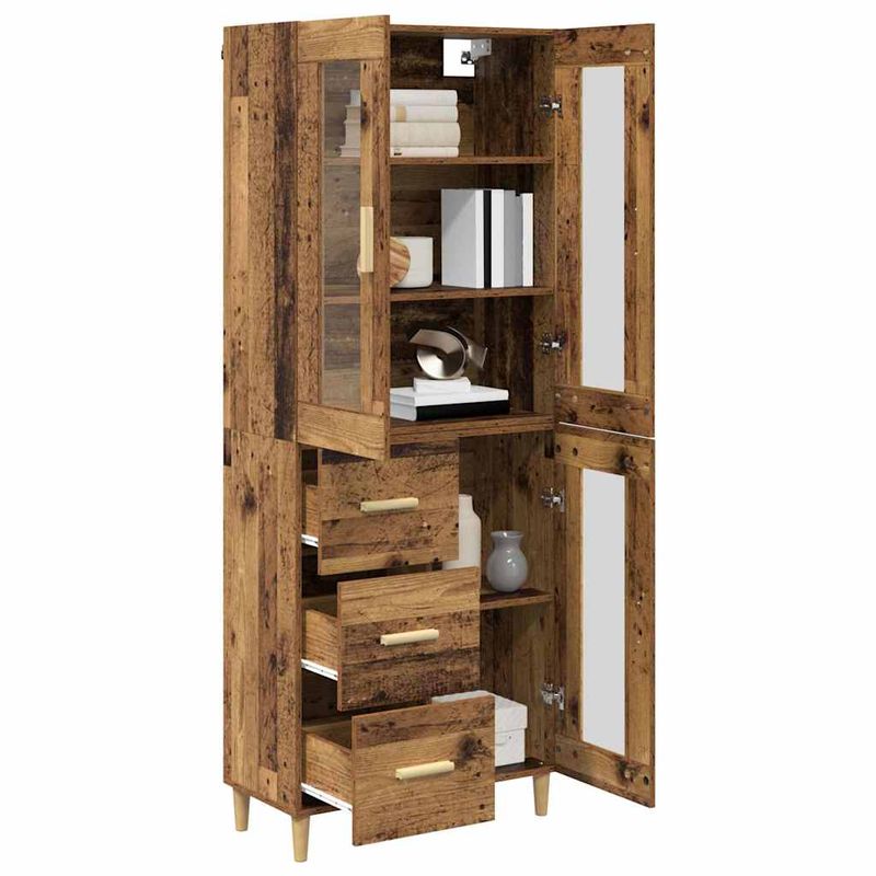 Casa si Gradina - Mobilier - Comode si corpuri - Corpuri bucatarie - Bufet cu sertar Lemn Vechi 69,5 x 34 x 180 cm Lemn compozit - Infinity.ro
