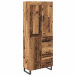 Casa si Gradina - Mobilier - Comode si corpuri - Comode - Bufet cu sertar 2 pcs Lemn Vechi Lemn Stratificat si Sticla - Infinity.ro