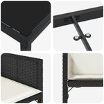 Casa si Gradina - Gradina si terasa - Mobilier exterior - Scaune si sezlonguri gradina - Set de masa pentru gradina 9 pcs Negru poliratan - Infinity.ro