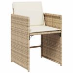 Casa si Gradina - Gradina si terasa - Mobilier exterior - Scaune si sezlonguri gradina - Set de masa pentru gradina 9 pcs Bej poliratan - Infinity.ro